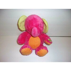 Carters Pink Orange Elephant Musical Twinkle Little Star Lullaby Plush 8"